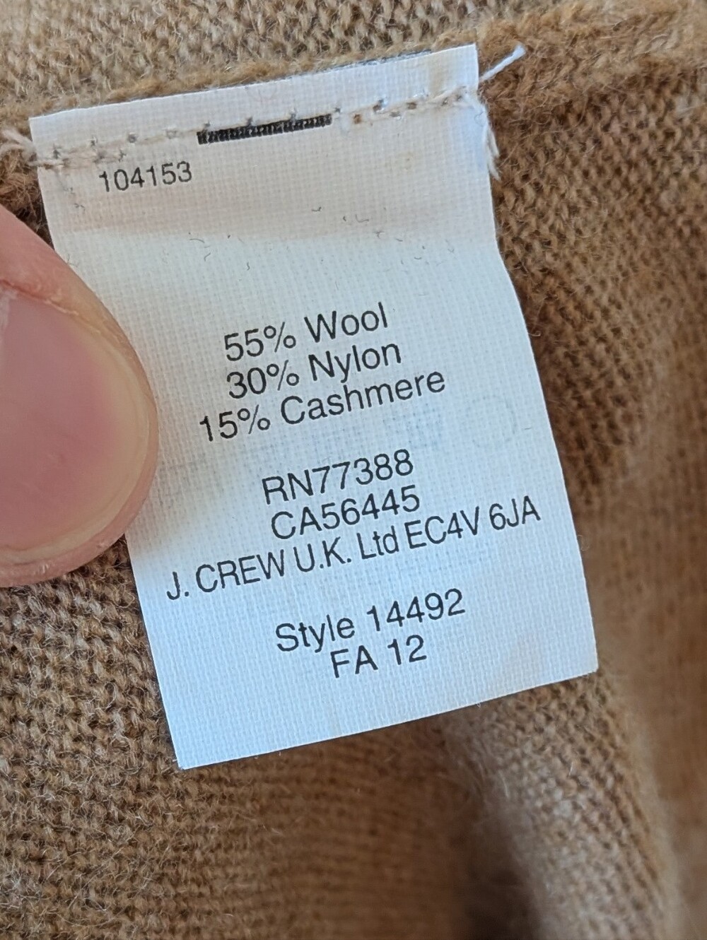 J. Crew Women's French Hen Cashmere Crewneck Sweater Medium - Picture 5 of 6